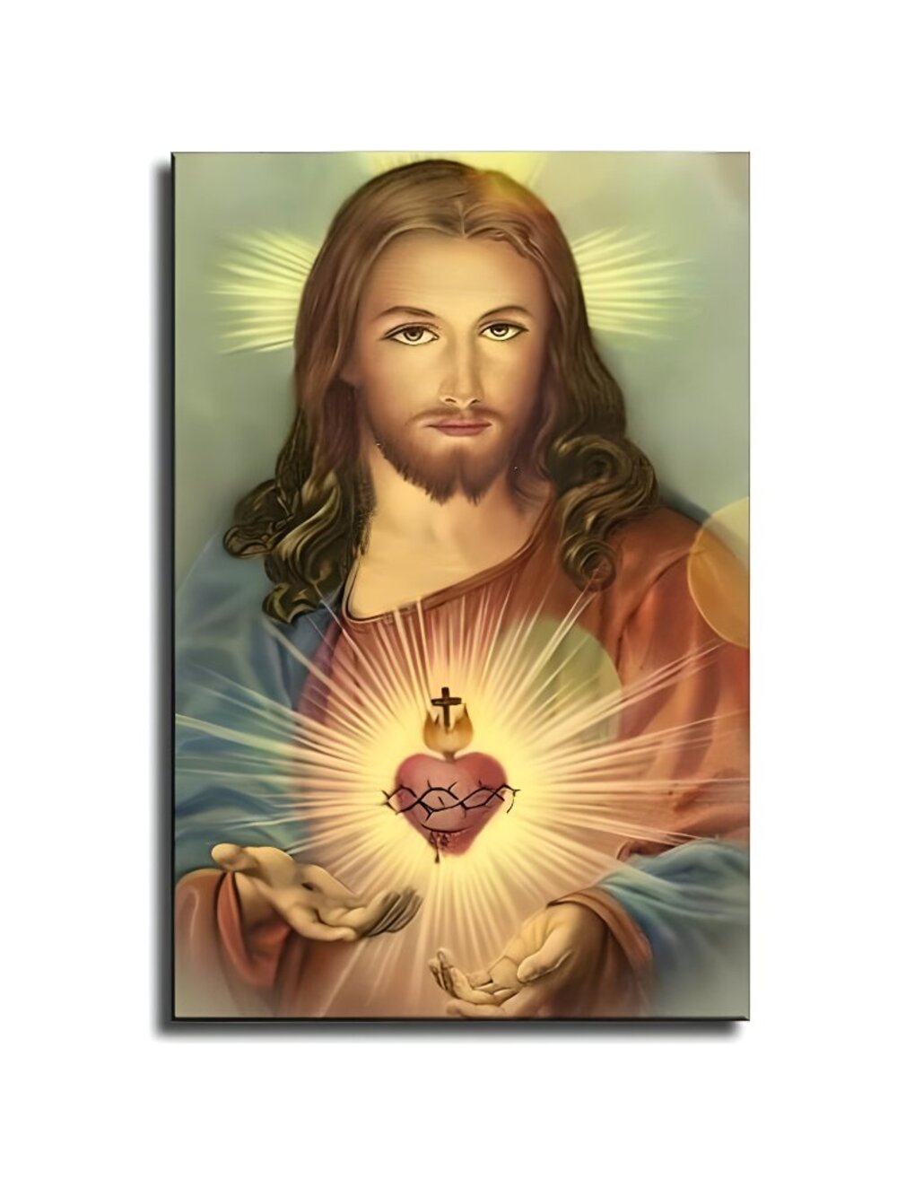 Catholic Image Sacred Heart of Jesus Poster Wall Art Unframe (08×12"), 08 x 12'